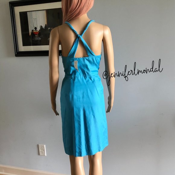 😍 NWT Banana Republic Fabulous Silk Twist Midi Dress - Size 12! 😍 - Picture 3 of 7